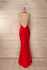 red fitted halter maxi dress red Corset Prom dress backless Corset Formal evening dress for woman Gowns, Party Dress Quick