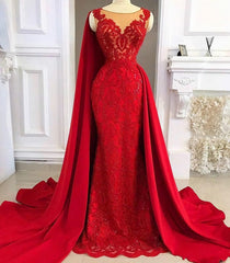 Tulle Red With Appliques Satin Sheath Long Corset Prom Dresses outfit, Prom Dresses 2029 Ball Gown