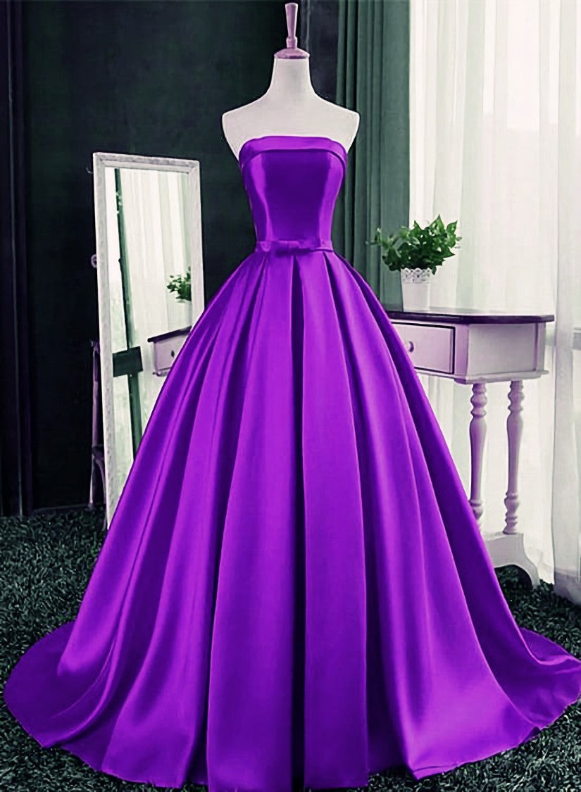 Purple Corset Ball Gown Satin Long Lace-up Sweet 16 Dress, Purple Corset Formal Dress outfit, Party Dress Styling Ideas