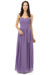 Purple Sleeveless Chiffon Long With Lace Up Corset Bridesmaid Dresses outfit, Party Dresses Size 42