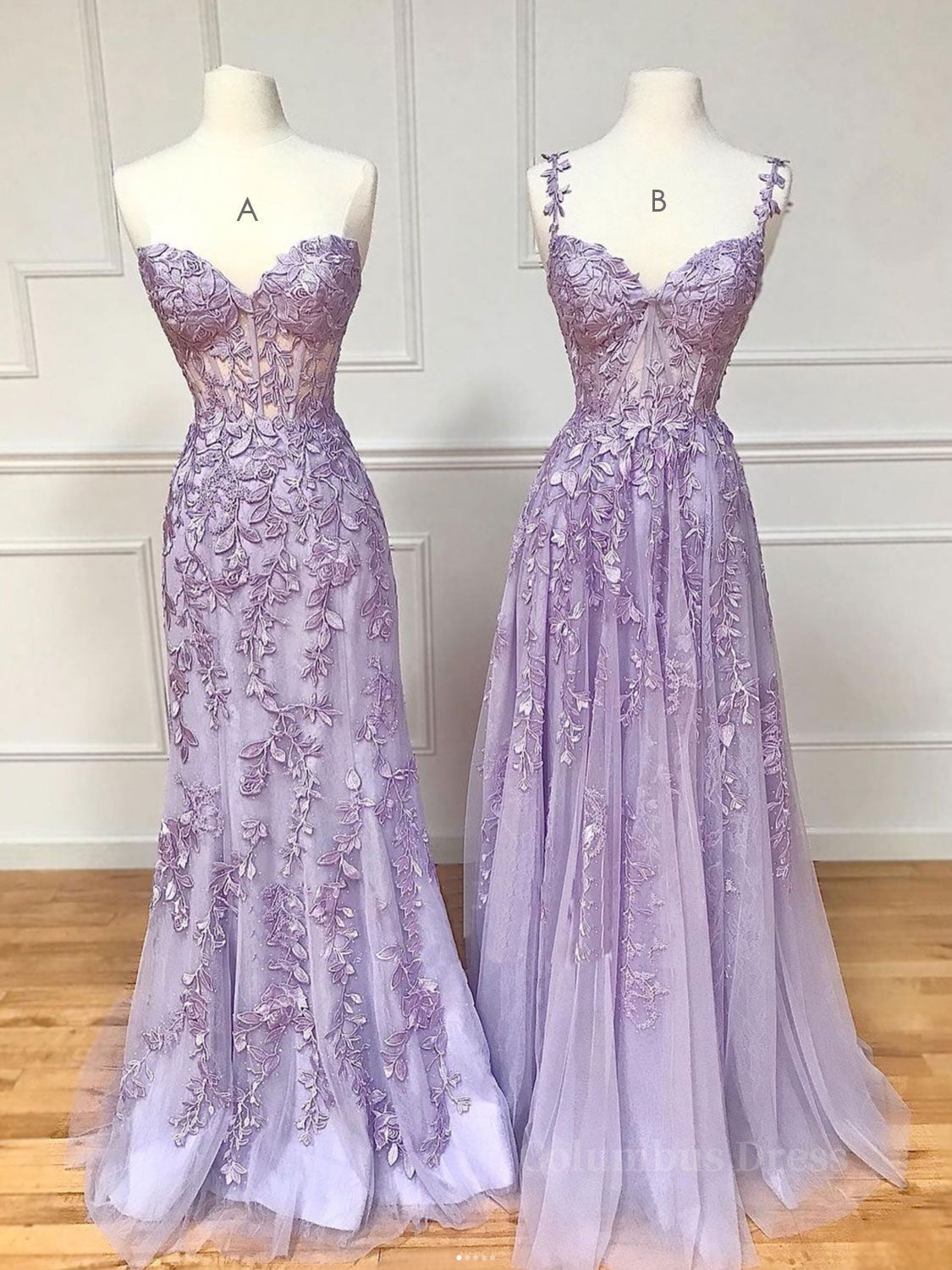 Purple sweetheart neck lace long Corset Prom dress, lace Corset Formal graduation dress outfits, Prom Dresses For Adults