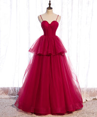 Red Long Corset Prom Dresses, Sweetheart Neck Red Corset Formal Gown outfit, Evening Dress 1931S