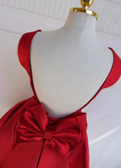 Red Satin Backless Short Party Dress, Red Corset Homecoming Dresses outfit, Prom Dress 2029