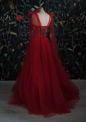 Red Velvet Corset Prom Dress Tulle Evening Gowns outfit, Party Dresses Teens