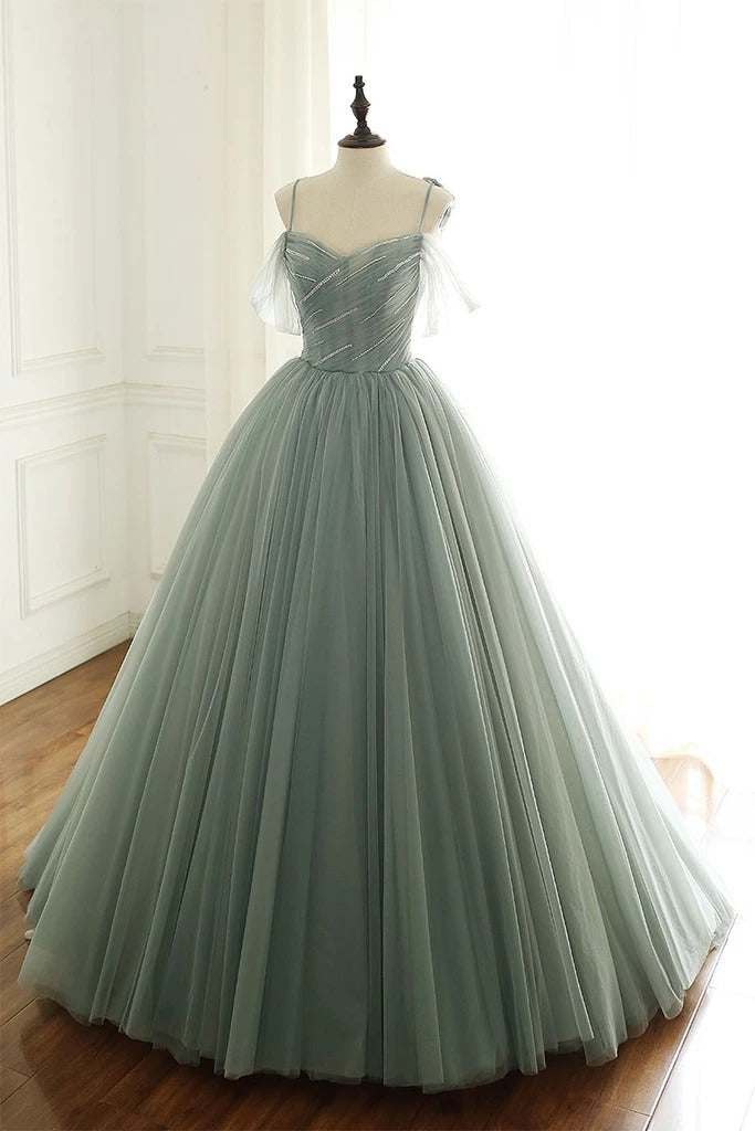 Romantic Olivia Tulle Long Corset Prom Dresses,Ball Gown Birthday Gowns Outfits, Prom Dress 2036