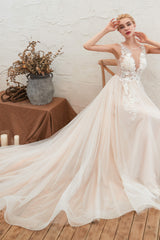 Round Neckline Sleeveless A-line Lace Up Sweep Train Lace Appliques Corset Wedding Dresses outfit, Wedding Dresses Train