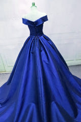Royal Blue Party Dress, Corset Prom Dress , Long Corset Formal Gowns outfit, Homecoming Dress Sparkle