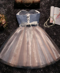 Cute A Line Sweetheart Neck Short Corset Prom Dress, Corset Homecoming Dresses outfit, Formal Dresses For Winter Wedding
