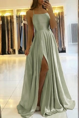 sage green Corset Prom dress outfits, Long Dress Formal
