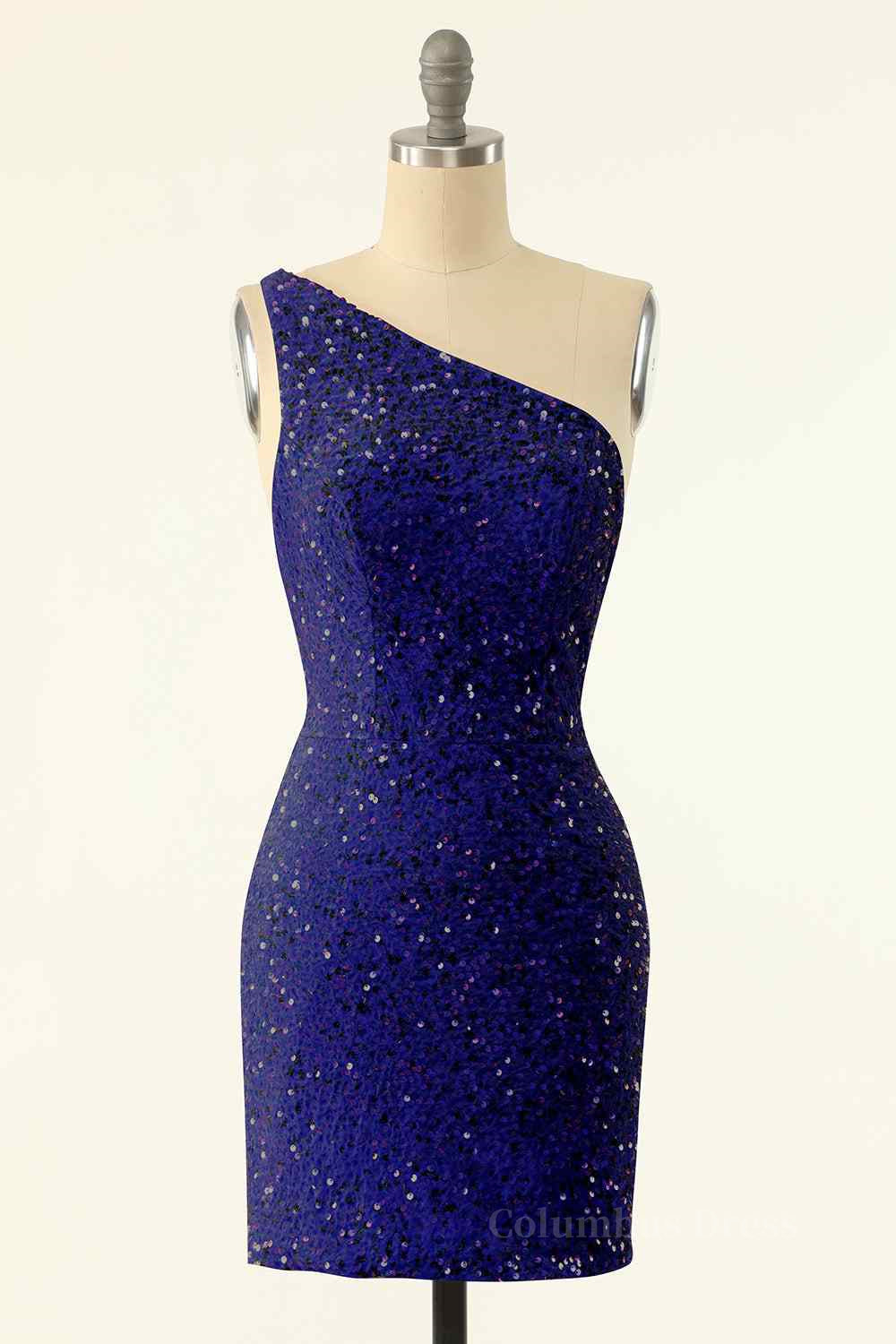 Sheath One Shoulder Sequins Strap Back Mini Corset Homecoming Dress outfit, Formal Dresses Nearby