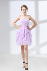 Short A Line Ruffle Strapless Corset Homecoming Dresses outfit, Formal Dress Off The Shoulder