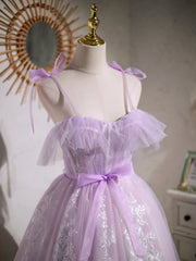 Short Purple Lace Corset Prom Dresses, Short Purple Lace Corset Formal Corset Homecoming Dresses outfit, Party Dresses Lace