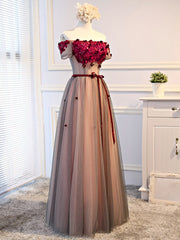 Short Sleeves Burgundy Floral Long Corset Prom Dresses, Burgundy Floral Corset Formal Corset Bridesmaid Dresses outfit, Formal Dresses Over 50