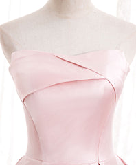 Simple Pink Satin Long Corset Prom Dress, Pink Corset Formal Corset Bridesmaid Dress outfit, Homecoming Dresses 2032