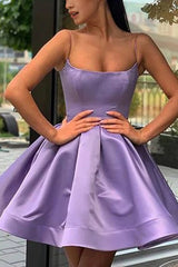 Simple Purple Short Corset Homecoming Dress outfit, Simple Purple Short Homecoming Dress