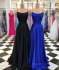 Simple satin long Corset Prom dress, long evening dress outfit, Evening Dresses For Over 53
