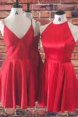 Simple Short Red Corset Homecoming Dresses,Cocktail Dresses Classy outfit, Prom Dresses Outfits