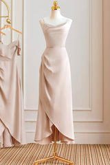Simple Spaghetti Strap Long Corset Prom Dresses, Pink Corset Bridesmaid Dresses outfit, Bridesmaids Dress Trends
