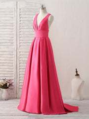 Simple V Neck Long Corset Prom Dress Backless Evening Dress outfit, Formal Dresses Outfit Ideas