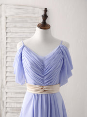 Simple V Neck Off Shoulder Chiffon Long Corset Prom Dress Evening Dress outfit, Party Dress Code Idea