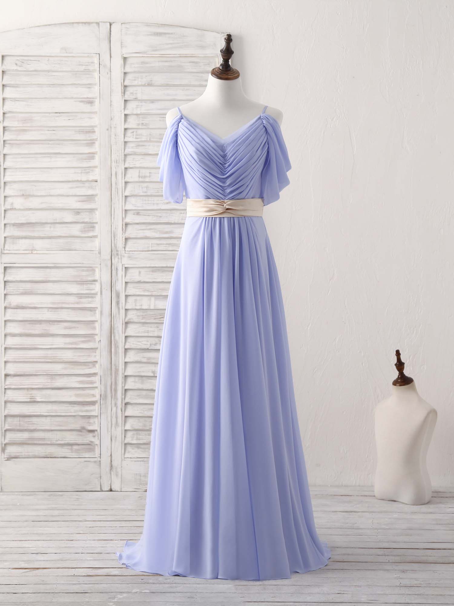 Simple V Neck Off Shoulder Chiffon Long Corset Prom Dress Evening Dress outfit, Party Dress Code Ideas