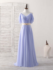 Simple V Neck Off Shoulder Chiffon Long Corset Prom Dress Evening Dress outfit, Party Dress Code Ideas