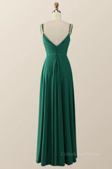 Simply Green Pleated Satin Long Corset Bridesmaid Dress outfit, Bridesmaids Dresses Green