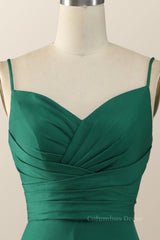Simply Green Pleated Satin Long Corset Bridesmaid Dress outfit, Bridesmaides Dresses Green