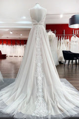 Simply Long A-line Tulle Lace Open Back Corset Wedding Dresses outfit, Wedding Dresses Colored