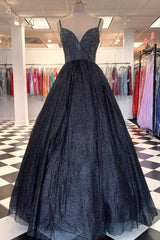 Spaghetti Straps A-line Red Shiny Corset Prom Gown,Long Corset Prom Dresses outfit, Prom Dress With Slits