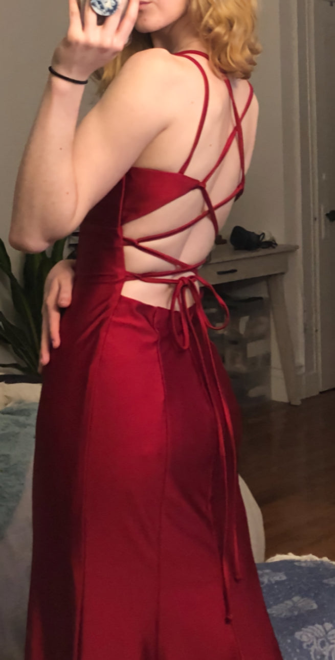 Spaghetti Straps Mermaid Long Corset Prom Dress outfits, Prom Inspo