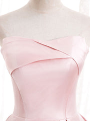 Strapless Pink Satin Corset Prom Dresses, Pink Satin Long Corset Formal Evening Dresses outfit, Formal Dresses Near Me