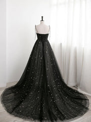 Sweetheart Neck Black Long Corset Prom Dresses, Black Long Corset Formal Evening Dresses outfit, Party Dresses Websites