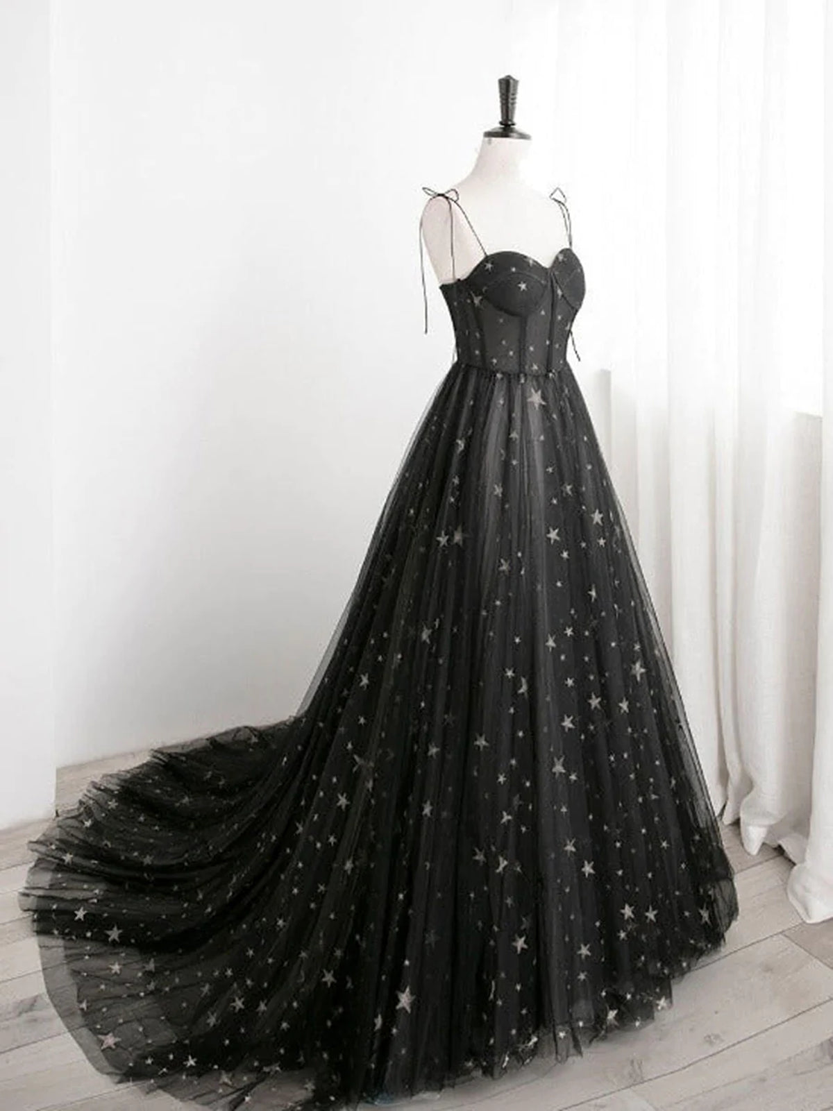 Sweetheart Neck Black Long Corset Prom Dresses, Black Long Corset Formal Evening Dresses outfit, Party Dresses For Teen