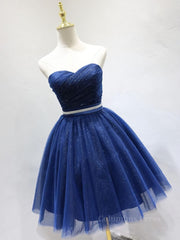 Sweetheart Neck Short Blue Corset Prom Dresses, Short Blue Corset Formal Corset Homecoming Graduation Dresses outfit, Party Dress Online