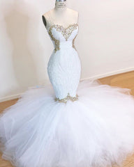 Sweetheart Sleeveless Lace Tulle Appliques Sequins Mermaid Corset Wedding Bridal Gowns outfit, Wedding Dress Short