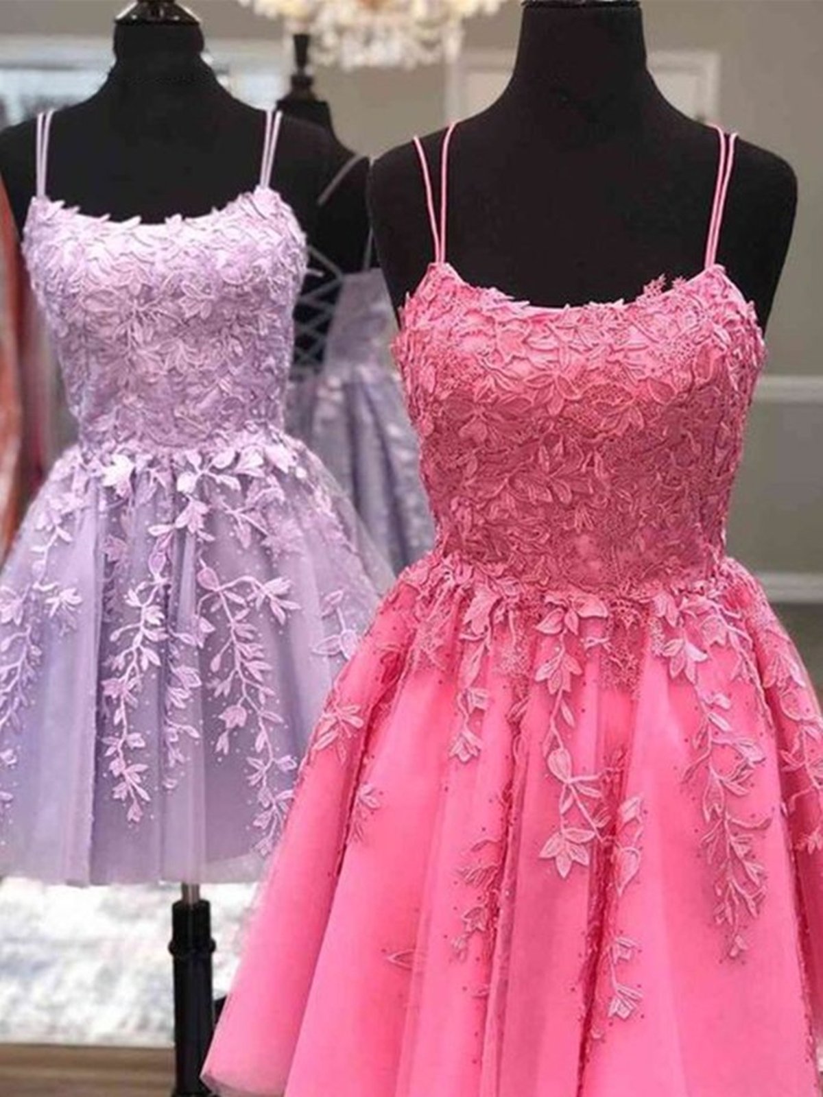 Thin Straps Short Purple Pink Lace Corset Prom Dresses, Short Purple Pink Lace Graduation Corset Homecoming Dresses outfit, Green Dress