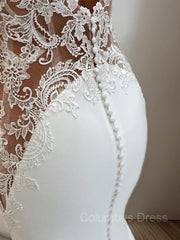 Trumpet/Mermaid Bateau Chapel Train Stretch Crepe Corset Wedding Dresses outfit, Wedding Dress 2031