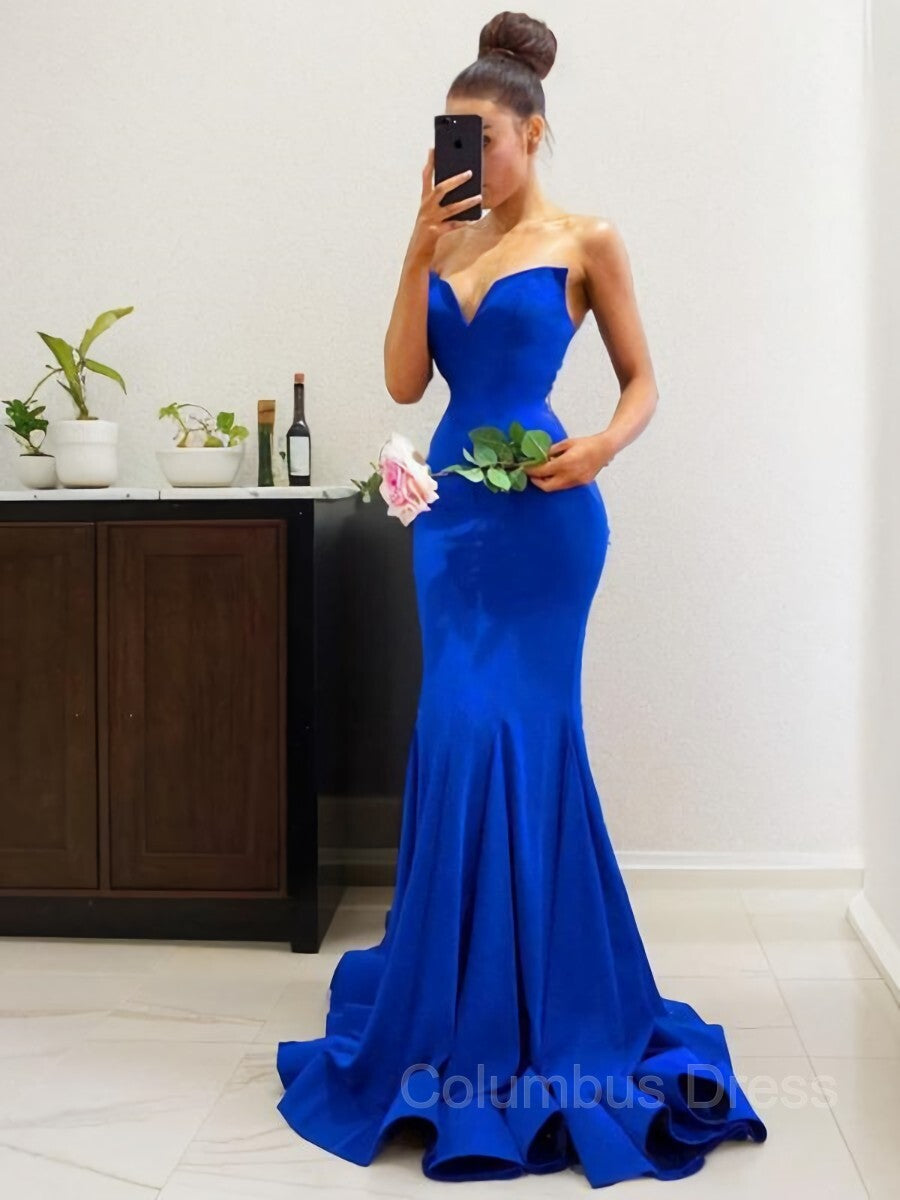 Trumpet/Mermaid Sweetheart Sweep Train Stretch Crepe Corset Prom Dresses outfit, Party Dress Inspiration