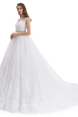 Tulle Backless Appliques beading Corset Wedding Dresses outfit, Wedding Dresses Elegent