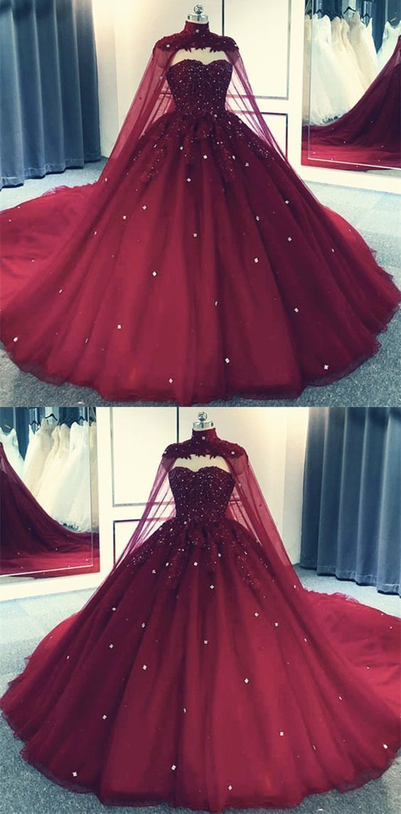 Tulle Corset Ball Gown Corset Prom Dress With Cape Gowns, Party Dress For Babies