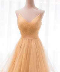 Unique V Neck Tulle A-Line Long Corset Prom Dress Tulle Corset Formal Dress outfit, Prom Dress With Long Sleeves