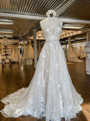 Unique v neck tulle lace long Corset Prom dress, lace Corset Wedding dress outfit, Wedding Dress Satin