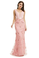 Velvet Mermaid Corset Prom Dresses Lace 3D Flowers outfit, Prom Dress Piece