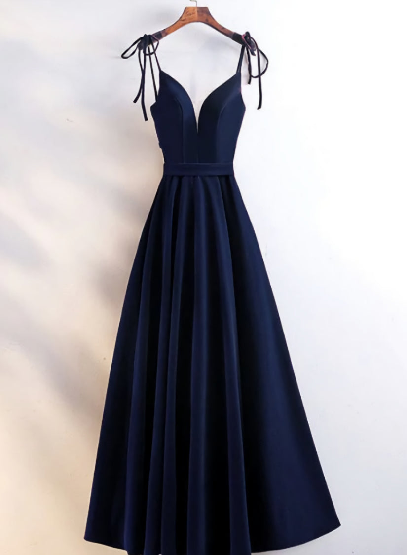 Velvet Straps Long V-neckline Long Party Dress, Velvet Corset Bridesmaid Dresses outfit, Prom Dress Colors