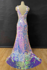 Mermaid V-Neck Sequined Long Corset Prom Dress outfits, Party Dresses Shop