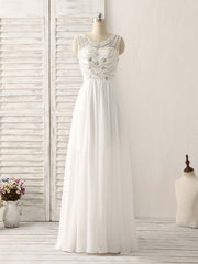White V Neck Chiffon Long Corset Prom Dresses, White Long Evening Dresses outfit, Aesthetic Dress