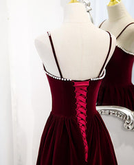 Wine Red Velvet Short Simple Corset Wedding Party Dress, Dark Red Corset Homecoming Dresses outfit, Wedding Dress Uk