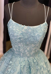 Blue Lace Long Corset Prom Dresses, A-Line Corset Formal Evening Dresses outfit, Groomsmen Attire